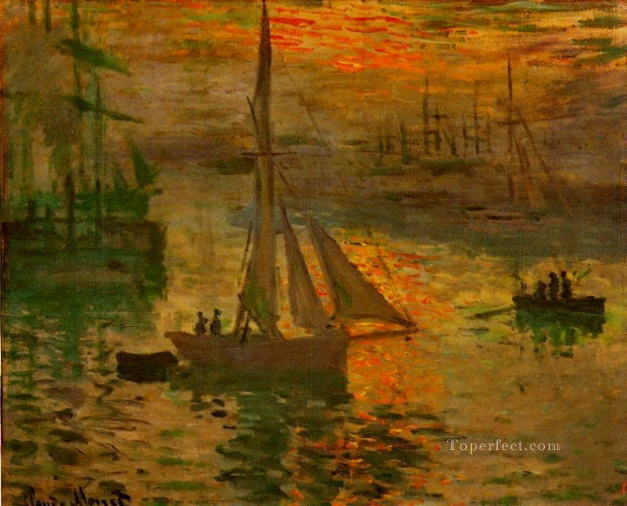 Claude Monet Sunrise aka Seascape Oil Paintings
